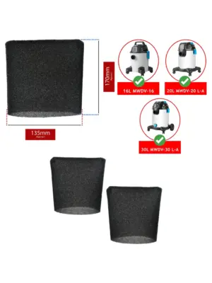 Mac Allister Vacuum Foam Filter Sleeve (MWDV-16/20/30) – 2 Pack