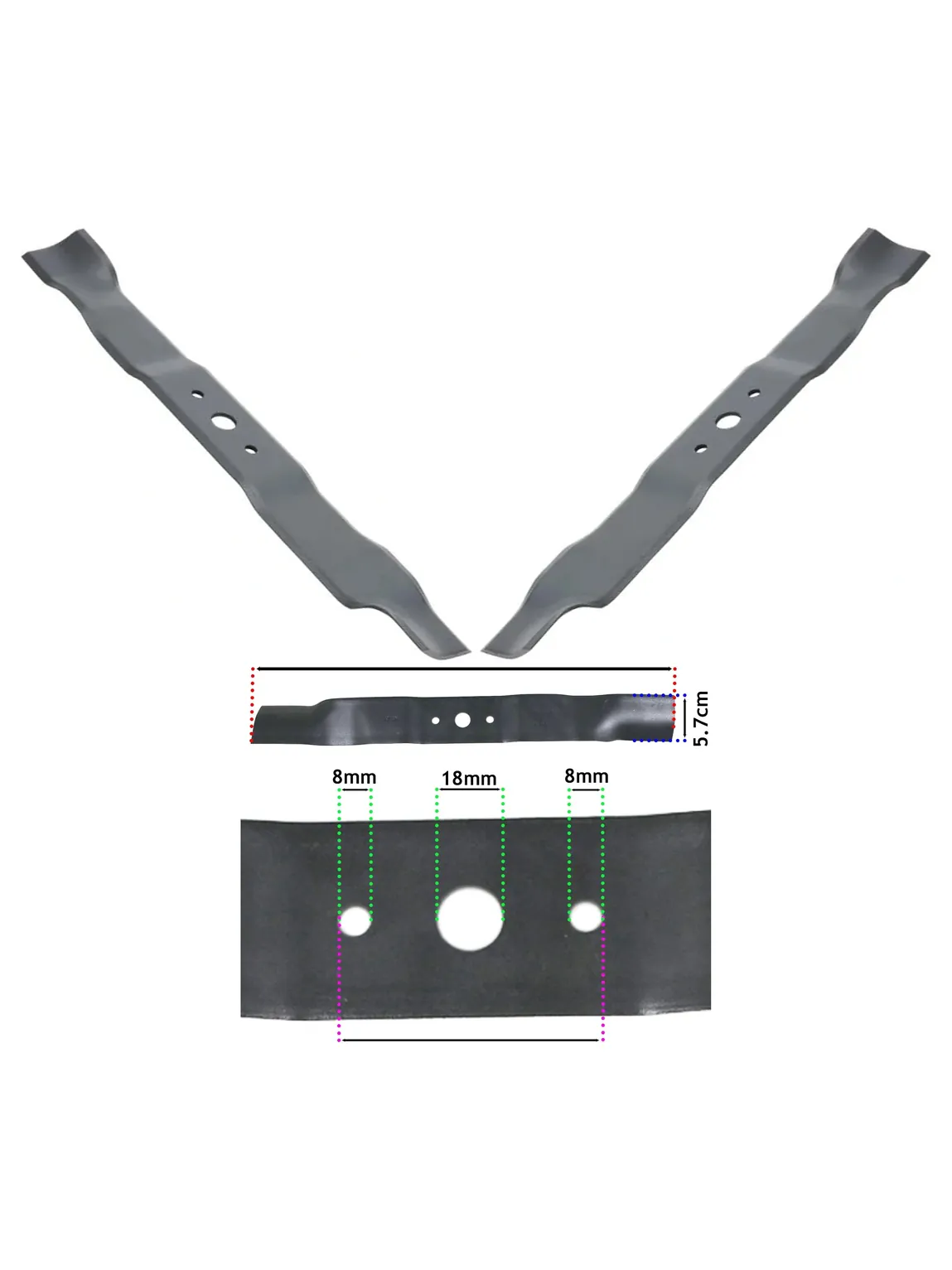 MacAllister 51cm Replacement Lawn Mower Blade MPRM53SP