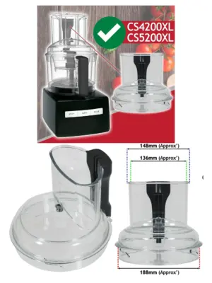 Magimix Clear Lid Cover with Black Handle for CS4200XL/CS5200XL