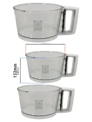 Magimix Compact Food Processor with White‑Handle Mixer Bowl – Model 3200/3150