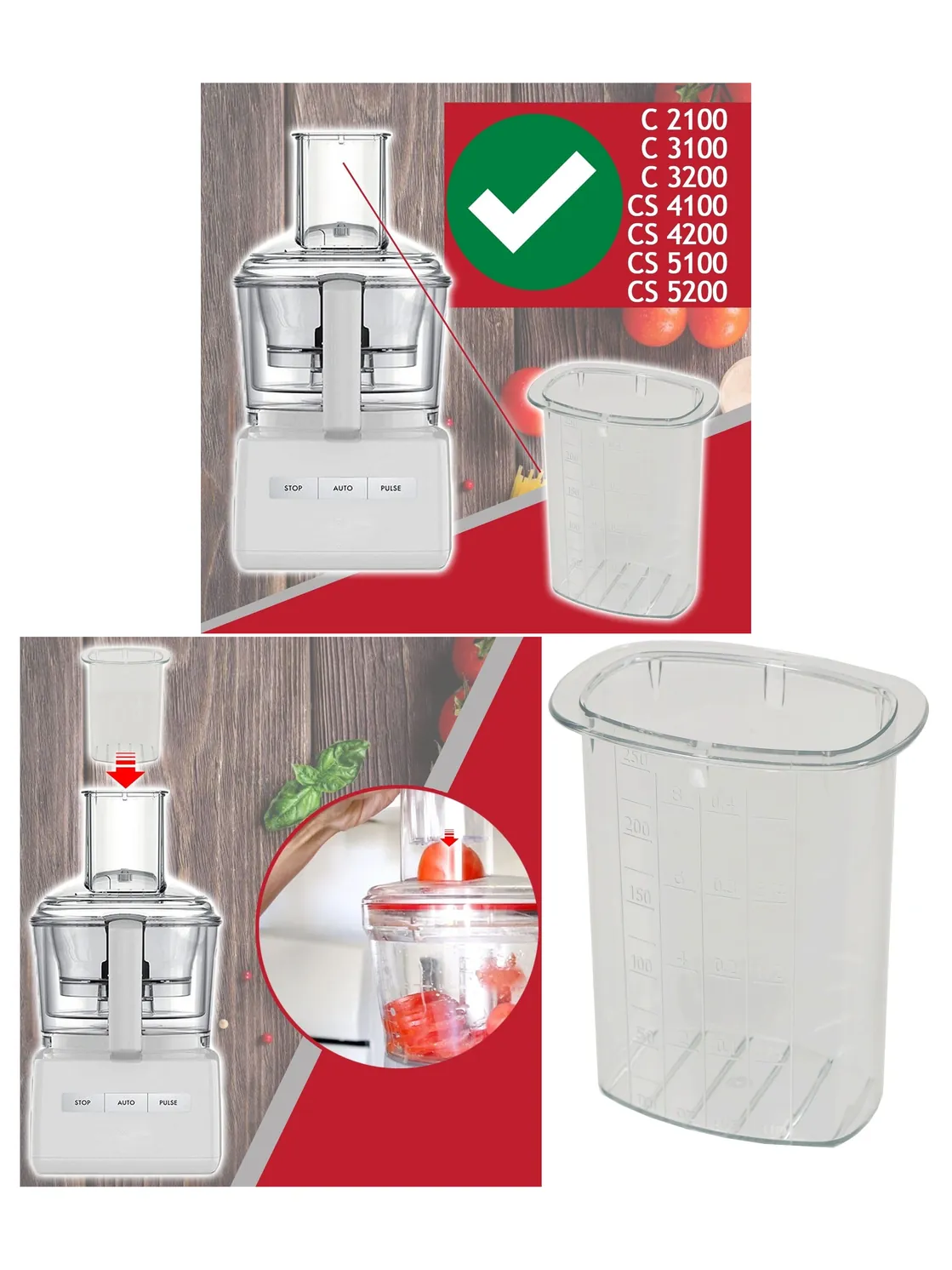 Magimix Measuring Pusher Accessory for C2100‑C5200 Food Processors