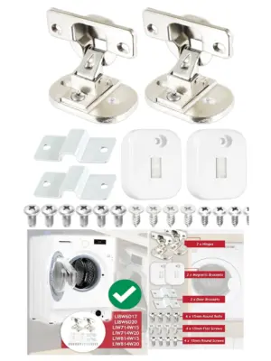 Magnetic Door Hinge Kit for Logik Washers – 20 pcs fits LI8W6D17/20