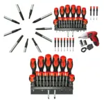 Magnetic Screwdriver Bit Set 32-Piece with Cordless Rechargeable Driver