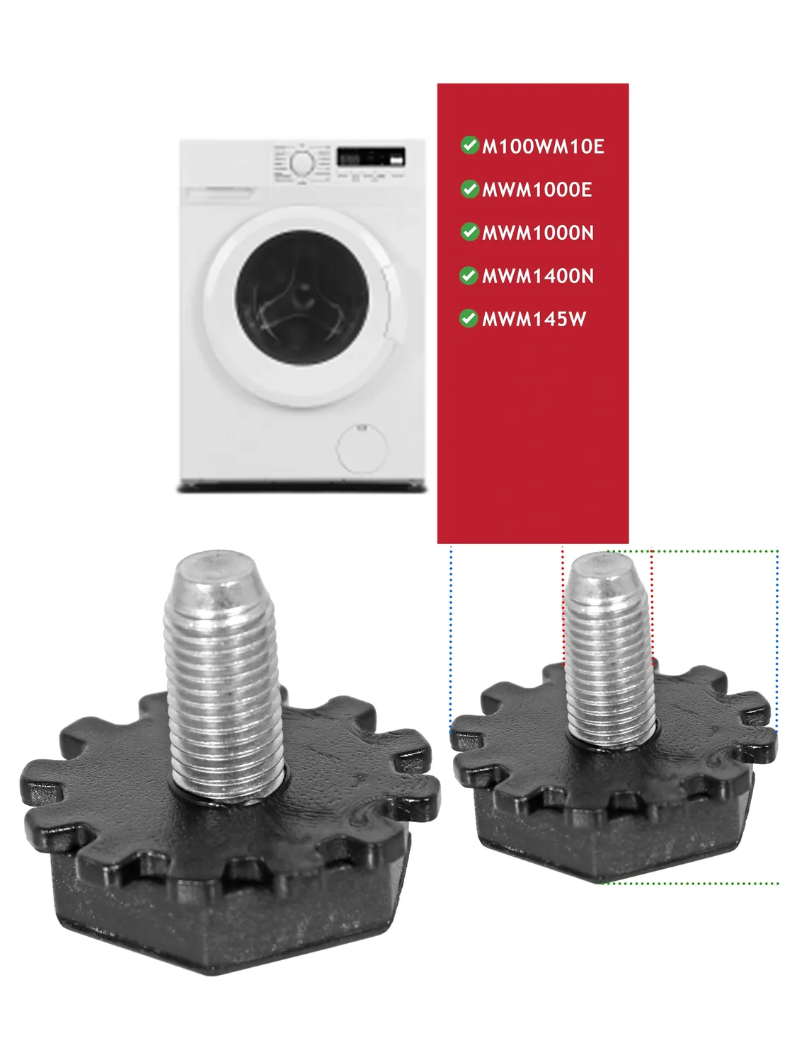 Matsui Adjustable Washing Machine Foot Leg for M10 & M100 Series