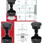 Matt Black Universal Dual-Flush Toilet Button Kit – Fits 20‑60mm Holes