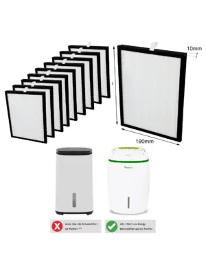 MEACO 20L Low Energy Platinum Dehumidifier HEPA Filter – Pack of 9