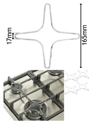 Medium 165mm Gas Hob Pan Support Trivet – Set of 4 for Moka Pots