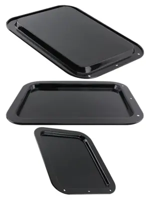 Medium Shallow Vitreous Enamel Baking Tray 36.5x28.5 cm Oven Sheet