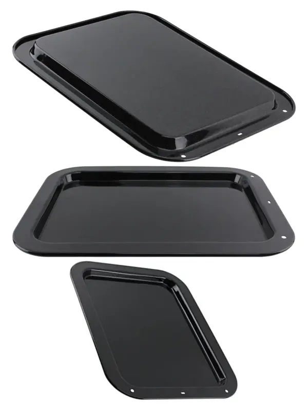 Medium Shallow Vitreous Enamel Baking Tray 36.5x28.5 cm Oven Sheet