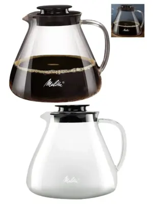 Melitta 1L Borosilicate Glass Coffee Jug with Pour‑Over Filter