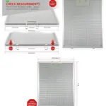 Metal Grease Mesh Filter 320x260mm for Bosch, Neff & Siemens Fans