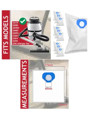 Microfibre Dust Bags for Nilfisk GA70, GD80, GD90C & More – 10 Pack