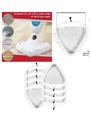 Microfibre Mop Pads for Vax S2 & S3 Steam Cleaners – 8 Pack