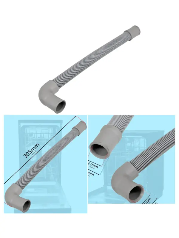 Midea Dishwasher Replacement Drain Hose 21mm × 305mm Internal Pipe