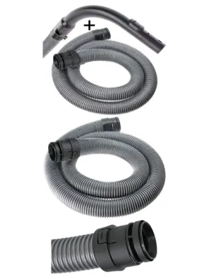 Miele C1 Vacuum Hose & Wand – 2 m Silver Pipe (38 mm) for Classic Jr
