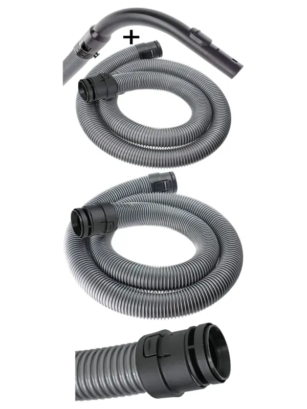 Miele C1 Vacuum Hose & Wand – 2 m Silver Pipe (38 mm) for Classic Jr