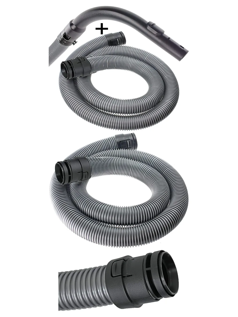 Miele C1 Vacuum Hose & Wand – 2 m Silver Pipe (38 mm) for Classic Jr