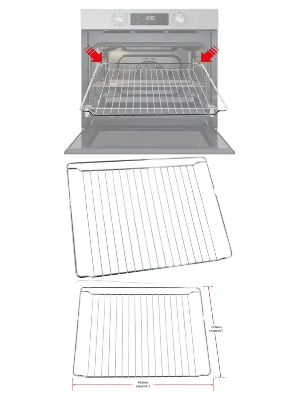 Miele Chrome Oven Shelf Replacement Grid Rack 443x375mm
