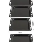 Miele Oven Baking Tray Set – Enamel Pan, 448×360×25 mm, 2‑Pack