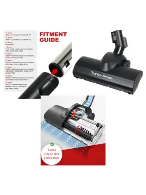 Miele Turbo Floor Tool for S2110/S2111 – Red Turbine Brush