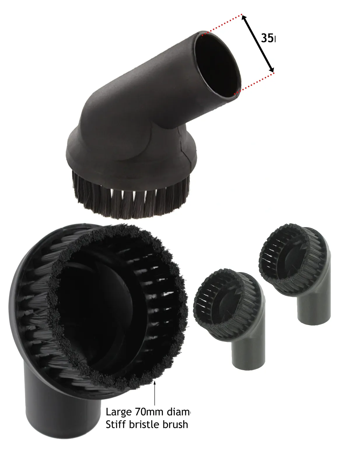 Miele Vacuum Round Dusting Brush – 35mm, 2‑Pack