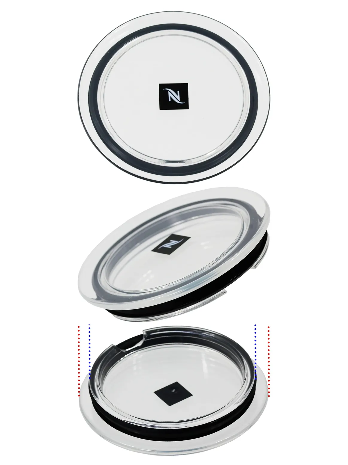 Milk Frother Lid & Seal Replacement for Nespresso C70, C75, D70, D75