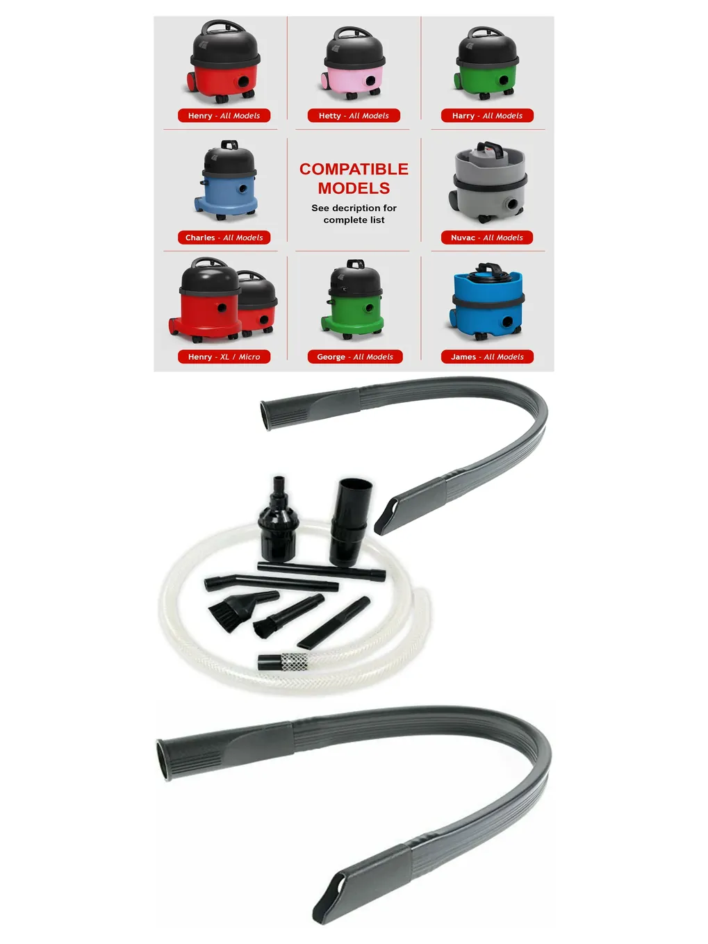 Mini Tool Kit for Numatic Henry Hetty Vacuum – Flexi Crevice 32mm