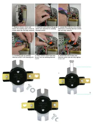 MIRA Elite Shower Switches with Thermal Cut‑Out Fuse – Pack of 2