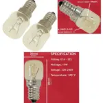 Moffat Oven Replacement Light Bulbs – 15W SES, E14 Base, Pack of 2