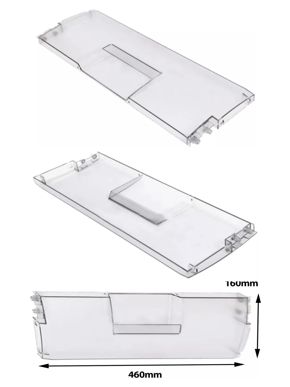 Montpellier 460×160 mm Freezer Drawer Front Panel – Model MBUF300