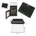 Montpellier Small Enamel Oven Grill Pan + Drip Tray Insert 355×280mm