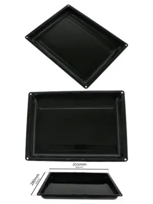 Montpellier Small Enamel Oven Grill Pan with Drip Tray – 355×280 mm