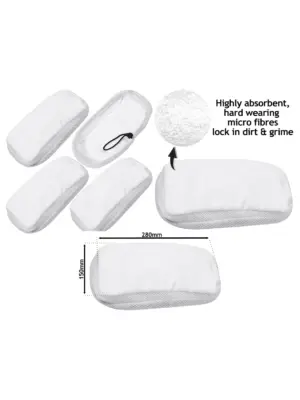 Morphy Richards 9-in-1 Steam Mop Hard Floor Cleaning Pads Pack of 4