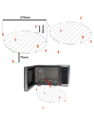 Morphy Richards Microwave Grill Turntable Wire Rack 270mm Shelf Stand