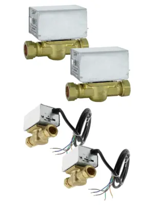 Motorised 2‑Port Zone Valve 22mm for Honeywell V4043 - Pack of 2