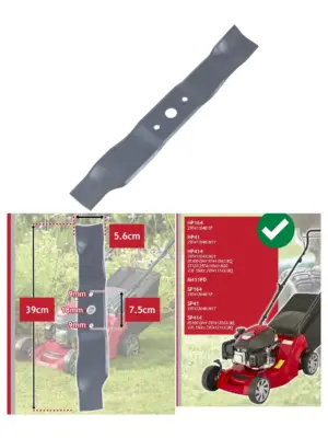 Mountfield 39 cm Metal Lawn Mower Blade for HP41/HP164/SP41/SP164