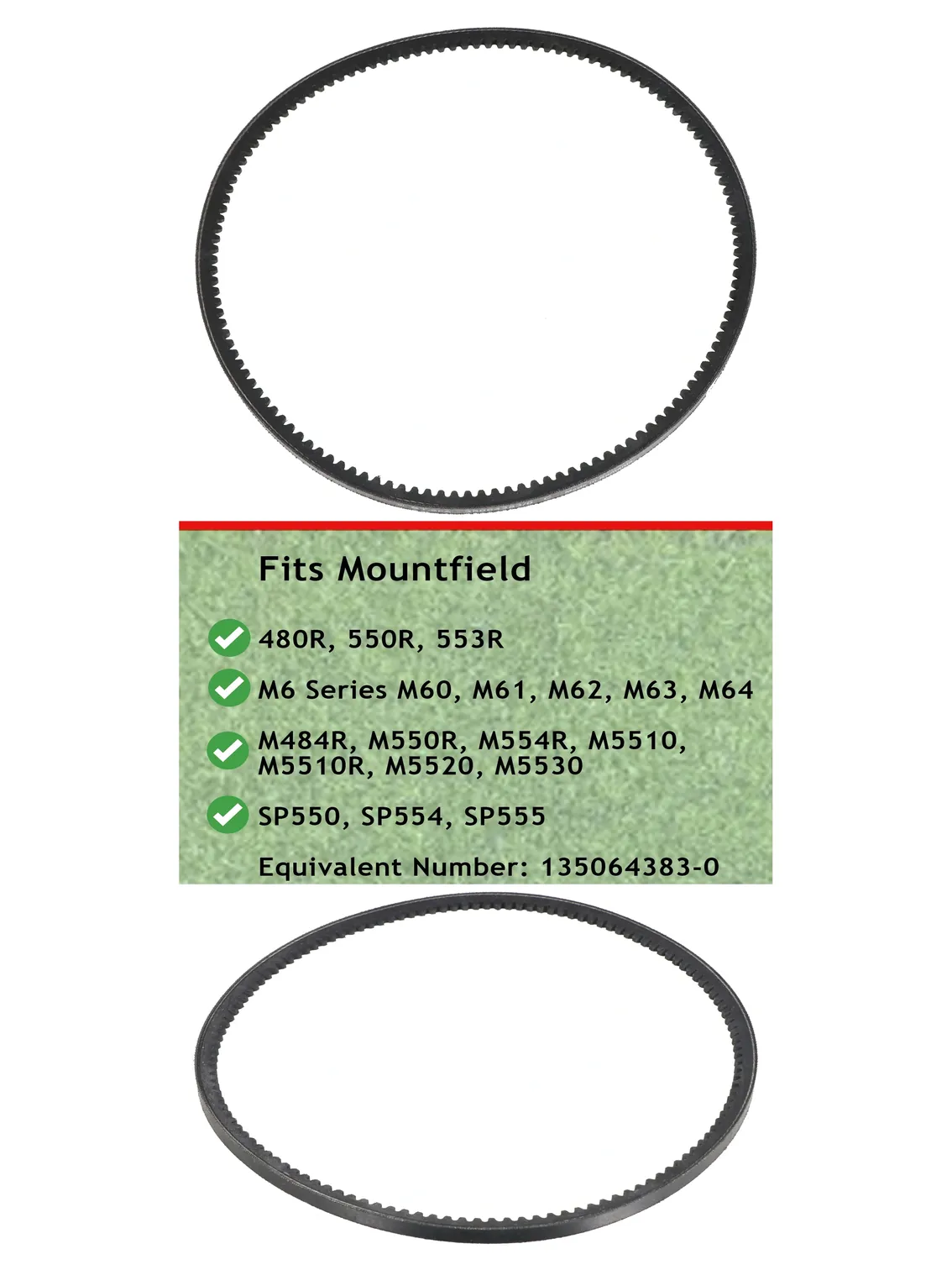 Mountfield Drive Belt for 480R, 550R, 553R & SP550 Series Lawn Mowers