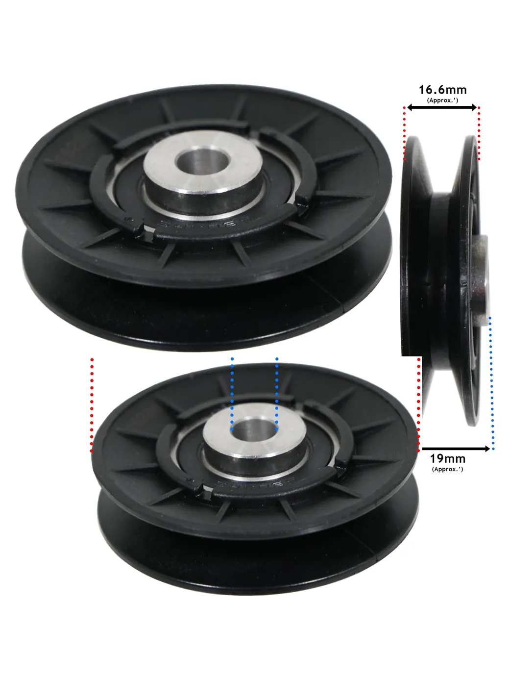 Mountfield Lawn Mower V-Idler Pulley Pack of 2