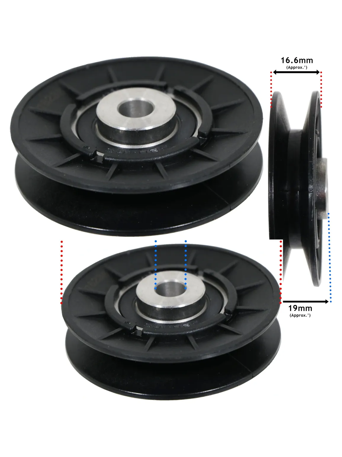 Mountfield V‑Idler Pulley for 1125M, 2105M, 2125H, 2125M, 2135H, 4135H