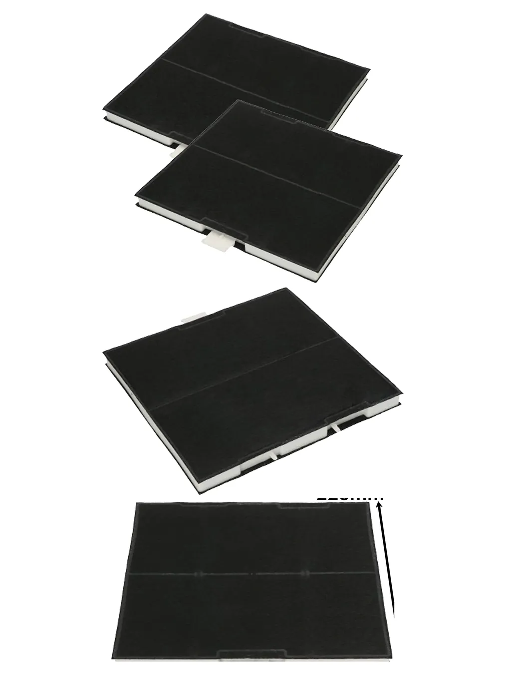 Neff Cooker Hood Carbon Filter – Anti‑Odor, 2 Pack, 220×235×21 mm