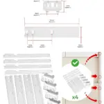 Neff Fridge Door Slide Bracket Kit – 4 Pack Mounting Hardware