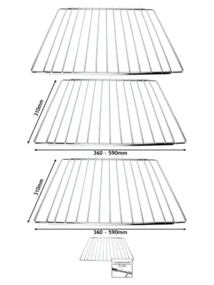 Neff Oven Adjustable Extendable Shelf Set 310 to 590mm Pack of 2