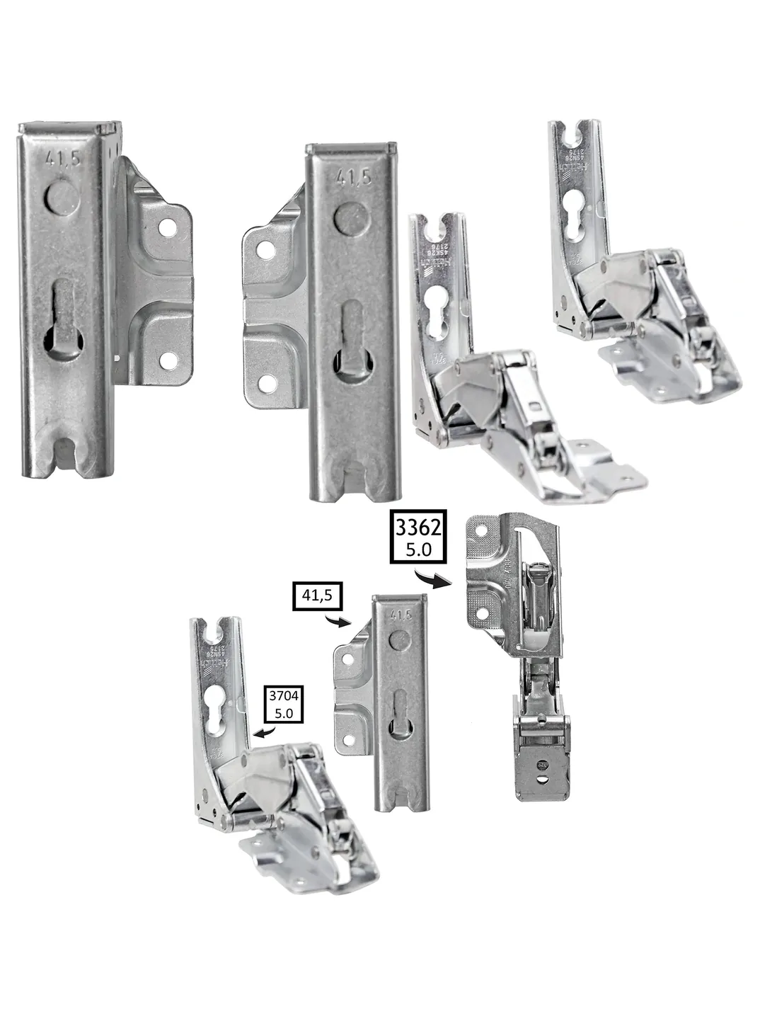 New World Fridge Freezer Door Hinge Pair – Left & Right