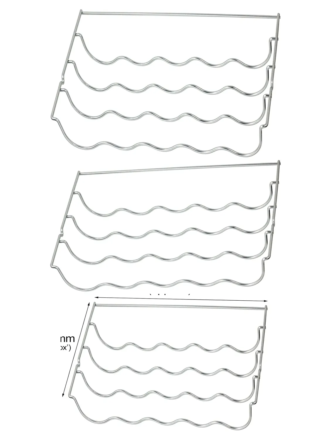 New World Fridge Wine Rack Insert 457x290x70mm Shelf Organizer