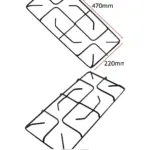 New World Genuine Gas Stove Hob Pan Support Grid – 470×220 mm