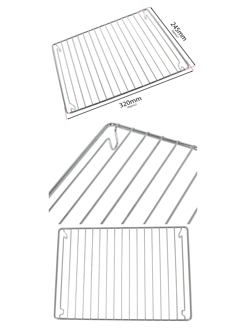 New World Grill Pan Grid Insert – Oven Rack Stand 320×245 mm