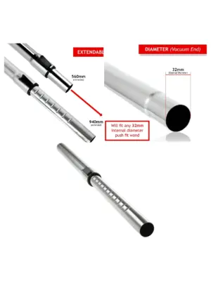 NILFISK 32mm Adjustable Telescopic Vacuum Cleaner Extension Pipe