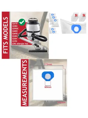 Nilfisk Microfiber Dust Bags 10‑Pack + Freshener Tabs for Vacuums