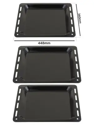 Non‑Stick Enamel Baking Tray 448×360×25mm for Belling Oven