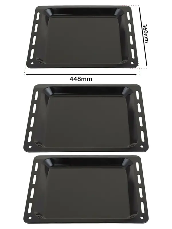 Non‑Stick Enamel Baking Tray 448×360×25mm for Belling Oven